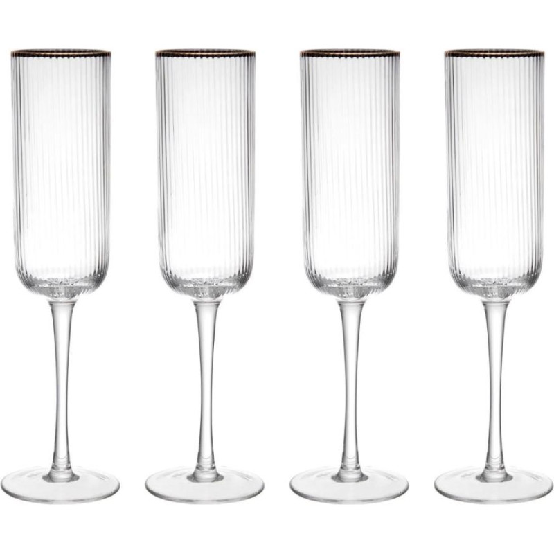 Mikasa SORRENTO ŠAMPANIEŠA GLĀZES 200ML, 4 GAB., kristalīns, Mikasa