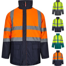 Velilla VL JUNO LARGE. Two-tone 4-in-1 parka (180g/m²), in polyester (100%) with PU coating / Green / Yellow