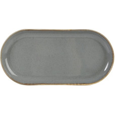 Porland SEASONS tumši pelēks ovāls šķīvis 15x30cm, Porland