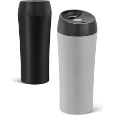MONARDA. Stainless steel and PP travel cup 470 mL / Grey