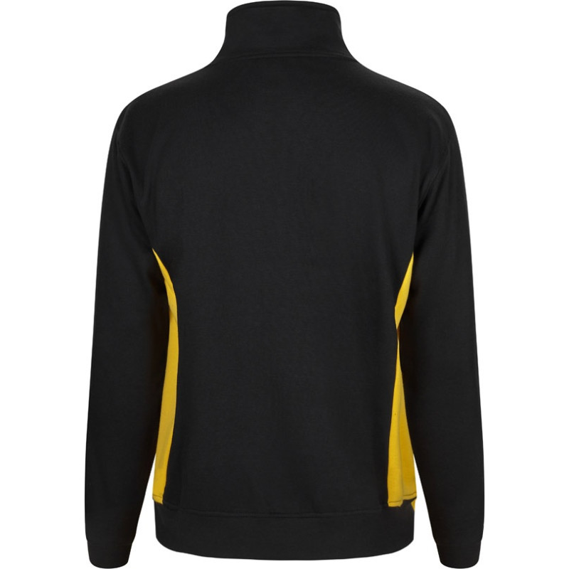 Velilla VL SVAROG. Two-tone terry sweatshirt (260g/m²), in polyester (65%) and cotton (35%) / Black / Green