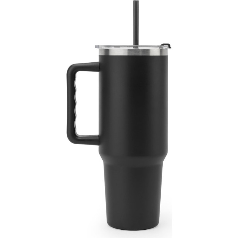 JOYNER XL. Large stainless steel travel cup (91% recycled) with vacuum insulated double wall and a matt finish 1300 mL / White