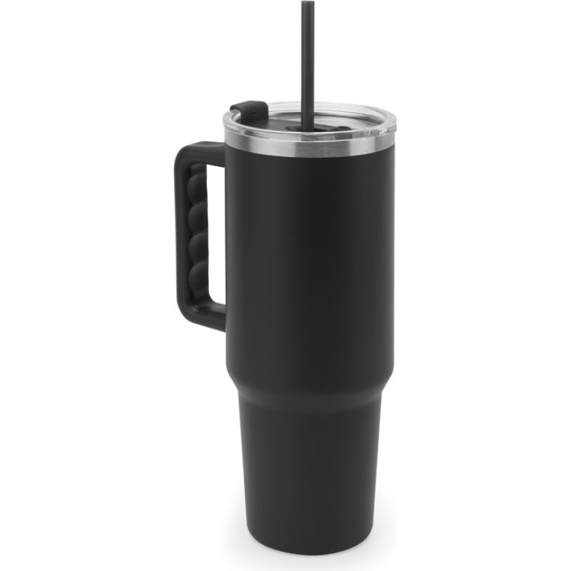 JOYNER XL. Large stainless steel travel cup (91% recycled) with vacuum insulated double wall and a matt finish 1300 mL / White