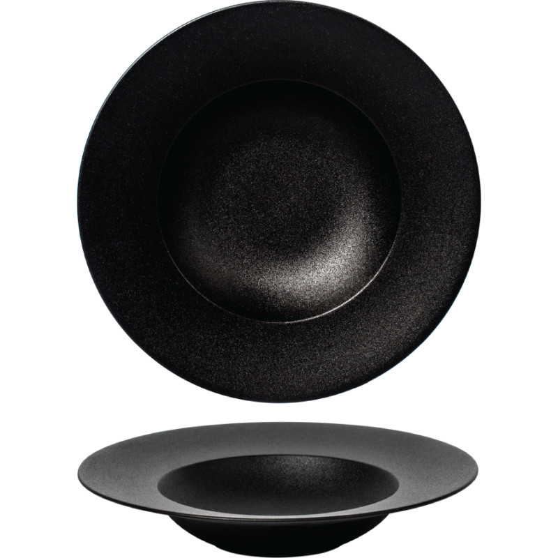 Leela Baralee FINE PLUS DZIĻAIS ŠĶĪVIS 27CM, MELNS, PORCELĀNS, Leela Baralee