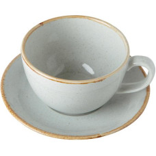 Porland SEASONS pelēka tase ar apakštasi 320ml, Porland