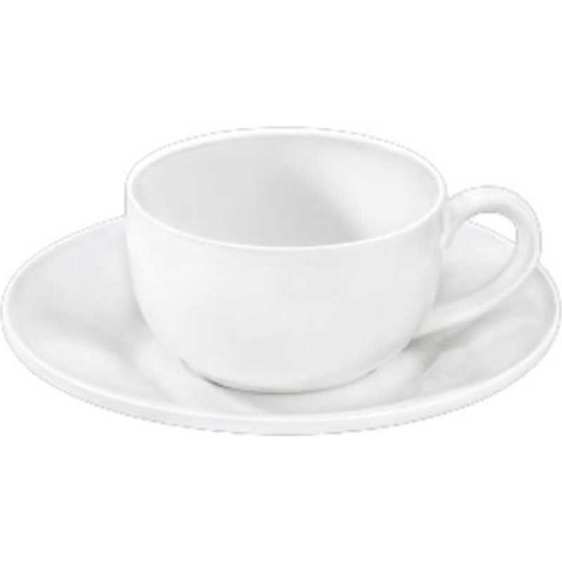 Wilmax OLIVIA KOMPL. TASE 250ML AR APAKŠTASI 6GAB, PORCELĀNS, Wilmax