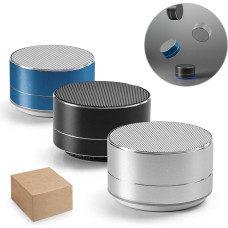 FLOREY. Portable 3W speaker with 3h battery life in recycled aluminium (100% rAL) and recycled ABS (100% rABS)
