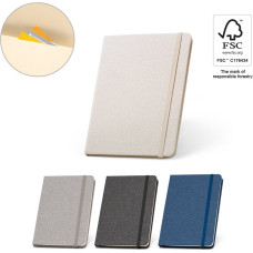 BOYD. A5 notebook in recycled polyester (100% rPET) with lined sheets