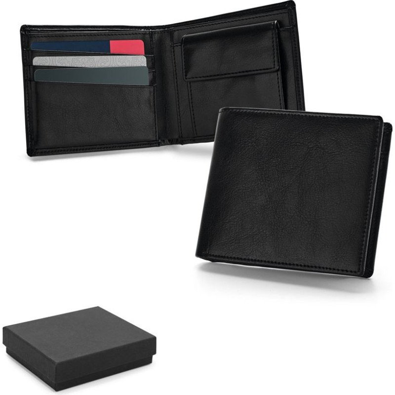 AFFLECK. Leather wallet with RFID blocking for 9 cards