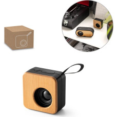 MAYER. Portable 3W speaker with 4h battery life in bamboo and recycled ABS (100% rABS)