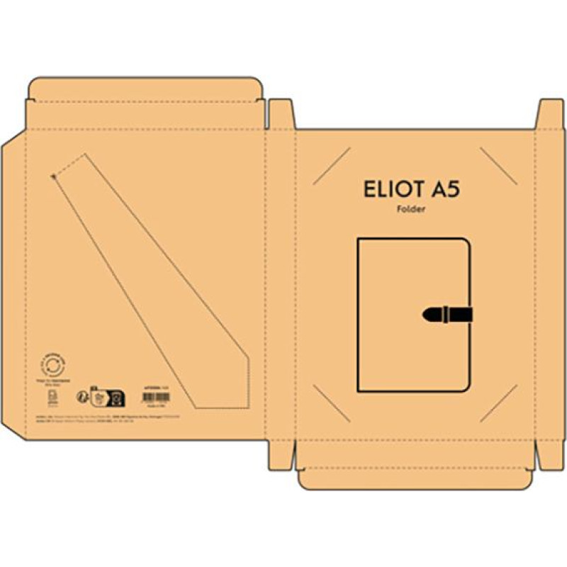 Eliot A5 mape parstradatas kokvilnas