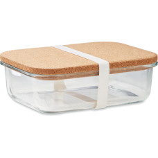 Glass lunch box with cork lid