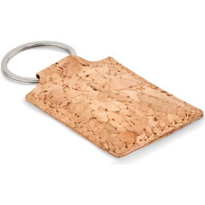 Rectangular cork key ring