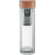 Double wall glass bottle 400ml