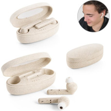 FOURIER. Wireless earphones with 3-hour battery life in wheat straw fibre and PP
