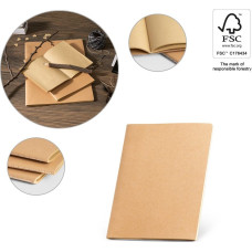 ALCOTT A5. A5 notepad with Kraft paper cover (250 g/m²) and plain pages