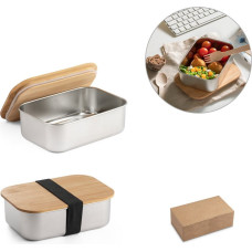 SHINO. Lunch Box. Stainless steel lunch box with bamboo lid