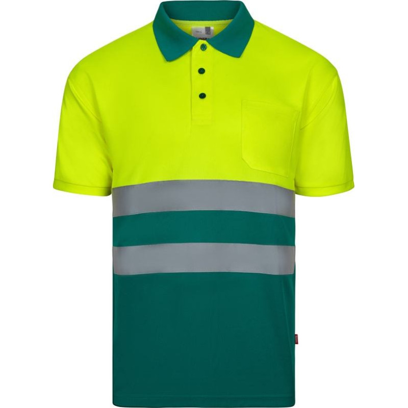 Velilla VL FORTUNA. Bird-eye polo shirt (140g/m²) with short sleeves, in polyester (100%)