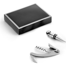 BARREL. Zinc and stainless steel wine set