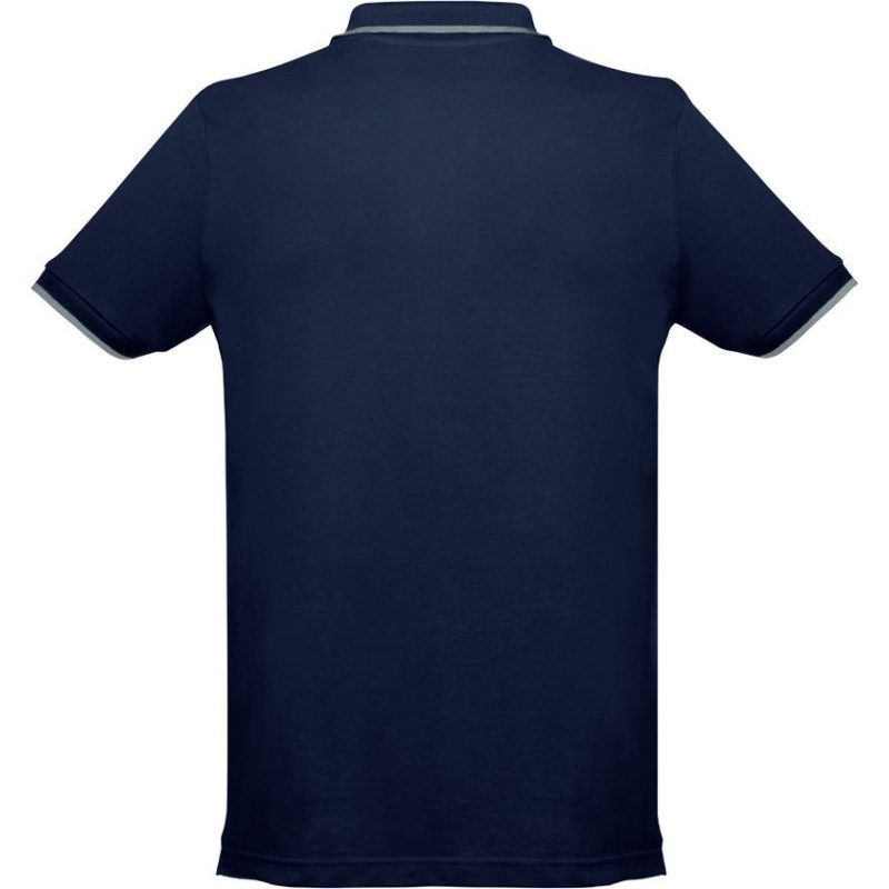 Th Clothes® THC ROME. Men's Polo Shirt with contrast colour trim and buttons