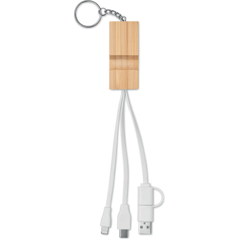 Bamboo key ring and stand