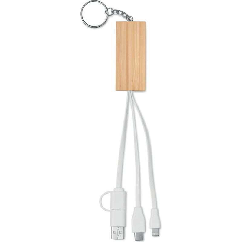 Bamboo key ring and stand