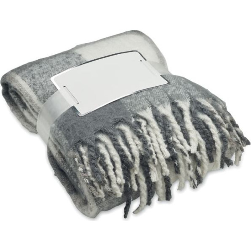 Chequered mohair blanket