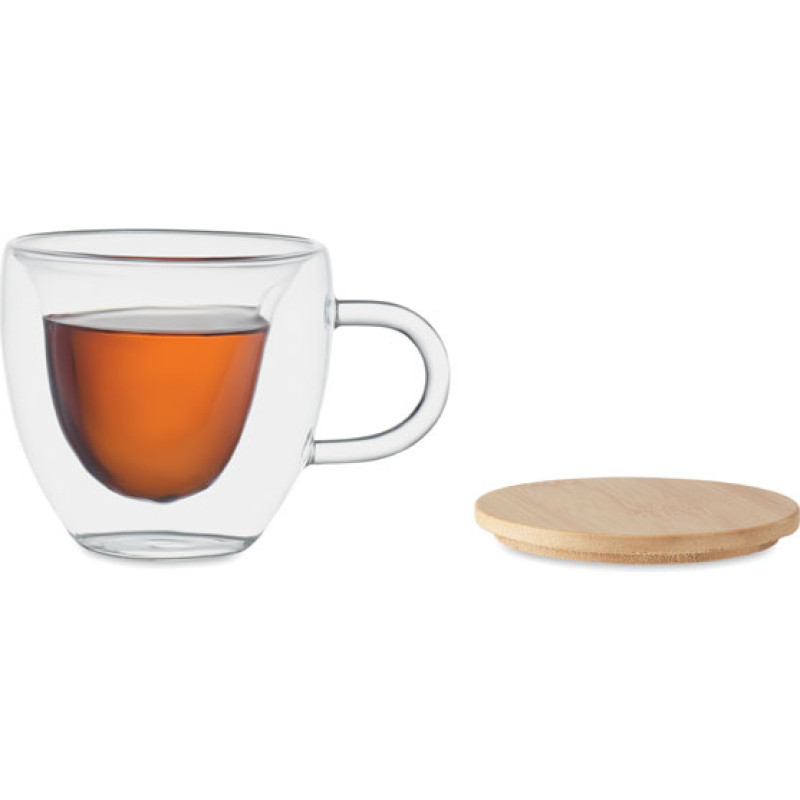 Double wall borosilicate glass