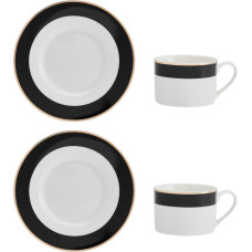 Mikasa LUXE DECO TĒJAS SERVĪZE 2 PERS, TASE 200ML AR APAK&Scaron;TASI, PORCELĀNS, Mikasa