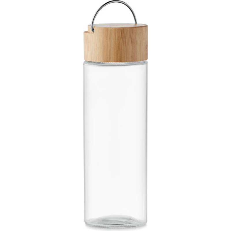 Glass bottle 500ml bamboo lid