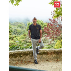 Th Clothes® THC ROME. Men's Polo Shirt with contrast colour trim and buttons