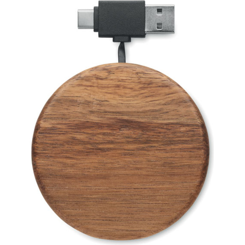 Wireless charger in acacia 15W
