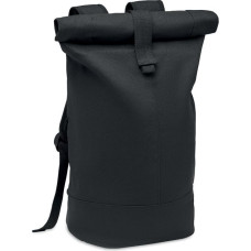 Rolltop washed canvas backpack