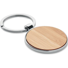 Round key ring metal bamboo