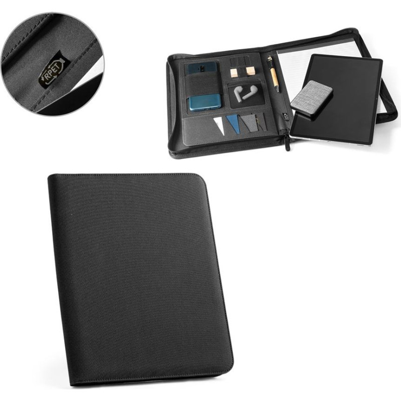 EMERGE FOLDER. A4 folder in recycled polyester (100% rPET) 300D with zipper