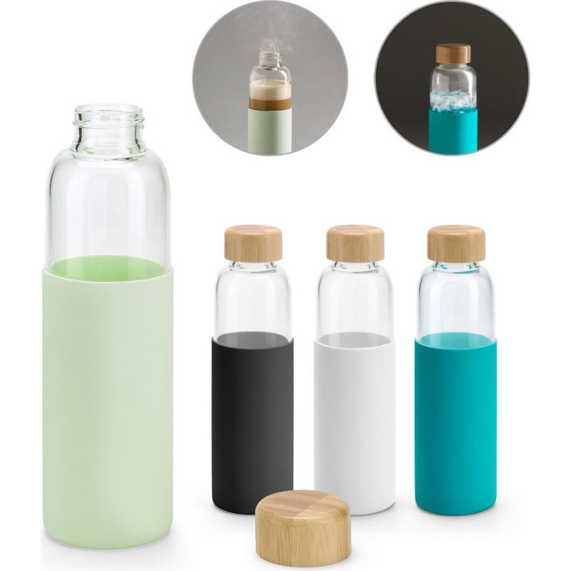 DAKAR. Bamboo and borosilicate glass bottle 600 mL