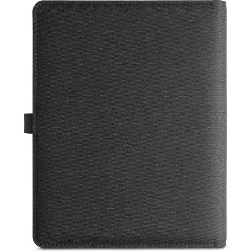 EMERGE A5 FOLDER. A5 folder in 300D recycled polyester (100% rPET) with wireless charger